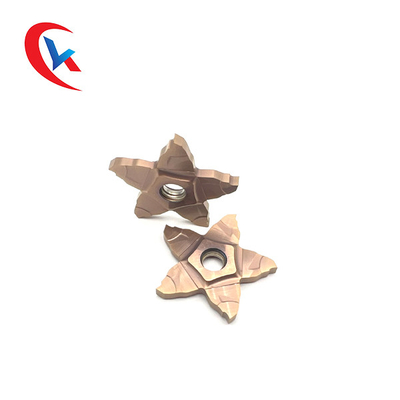 Largeur de rainure du pentagone à 5 côtés 1,0-3,0 mm Solutions de traitement des arêtes de coupe Plaquettes de rainurage en carbure