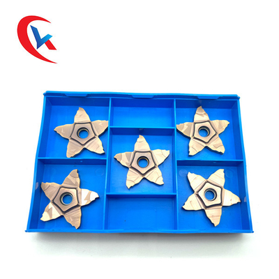 Largeur de rainure du pentagone à 5 côtés 1,0-3,0 mm Solutions de traitement des arêtes de coupe Plaquettes de rainurage en carbure