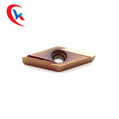 Insertions de finition de carbure de tungstène de la lame VBGT 110302 R-Y Bronze Wear-Resistant Coating HRA 91,8 de commande numérique par ordinateur