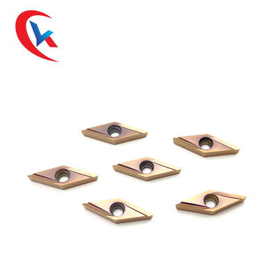 Insertions de finition de carbure de tungstène de la lame VBGT 110302 R-Y Bronze Wear-Resistant Coating HRA 91,8 de commande numérique par ordinateur