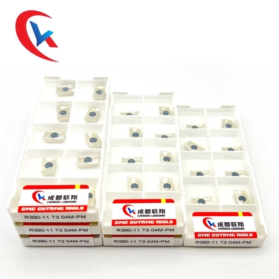 Le fraisage d'épaule de R390 11T304PM insère traiter les pièces en acier, insertions de fraisage de carbure d'acier inoxydable