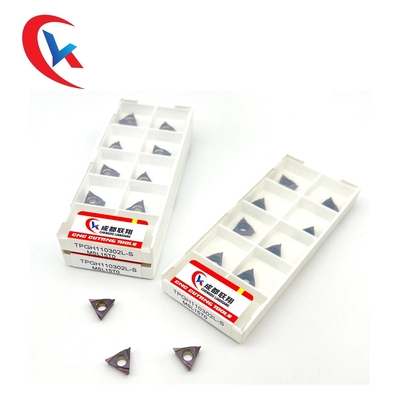 Insertions de carbure de TPGH110302 L-S Pvd Coating Tungsten avec l'angle du tranchant 60°