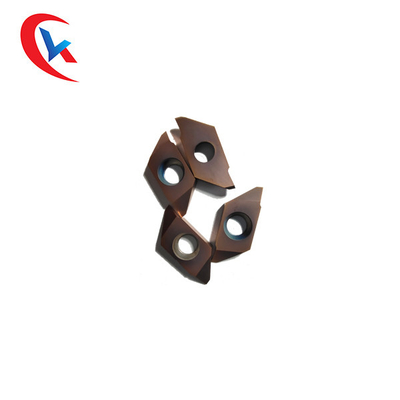 Insertions de rotation de revêtement en bronze de carbure de tungstène de lame de carbure du coupeur TTPS60FR4B de fil de HRA 91,8