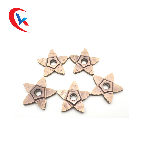 Largeur de rainure du pentagone à 5 côtés 1,0-3,0 mm Solutions de traitement des arêtes de coupe Plaquettes de rainurage en carbure